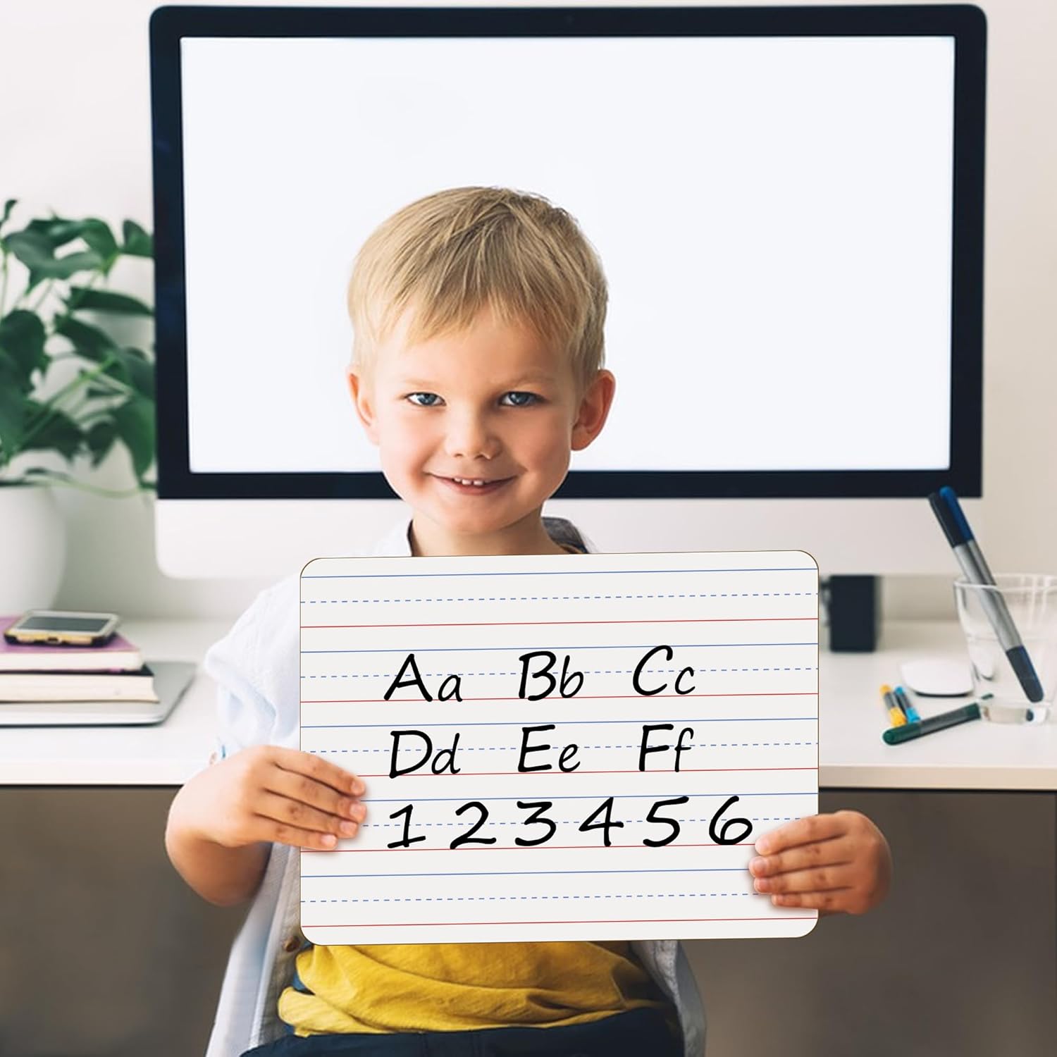 32 Pack Dry Erase Boards, 9"x12" Double Sided Easel Small Whiteboards with Lines for Kids, Education Teacher Classroom Bulk, Mini Portable Drawing Writing White Boards Lined Lapboards for Students - Image 5