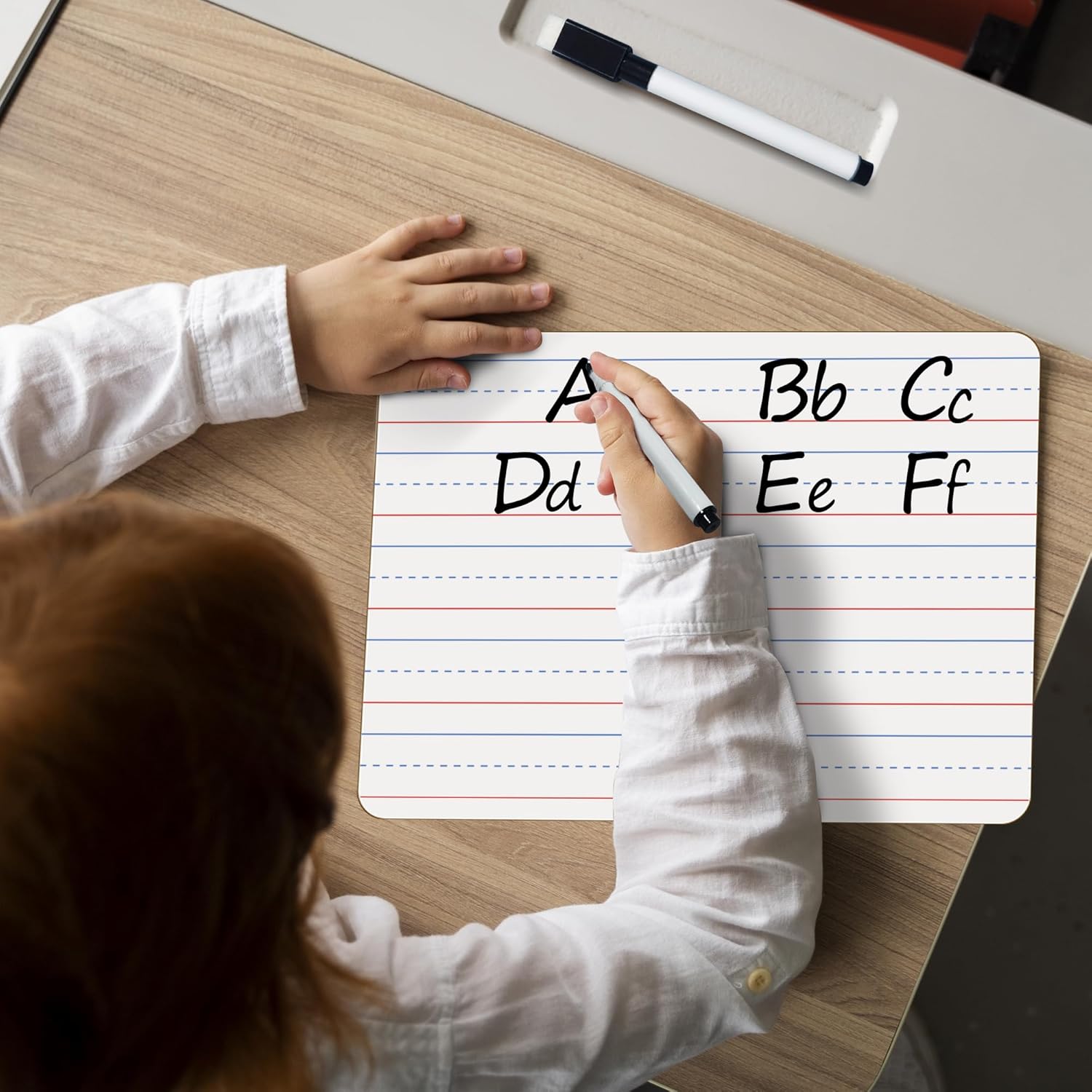 32 Pack Dry Erase Boards, 9"x12" Double Sided Easel Small Whiteboards with Lines for Kids, Education Teacher Classroom Bulk, Mini Portable Drawing Writing White Boards Lined Lapboards for Students - Image 6